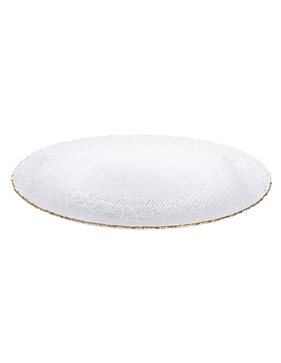 Plato base Oro Shine de vidrio