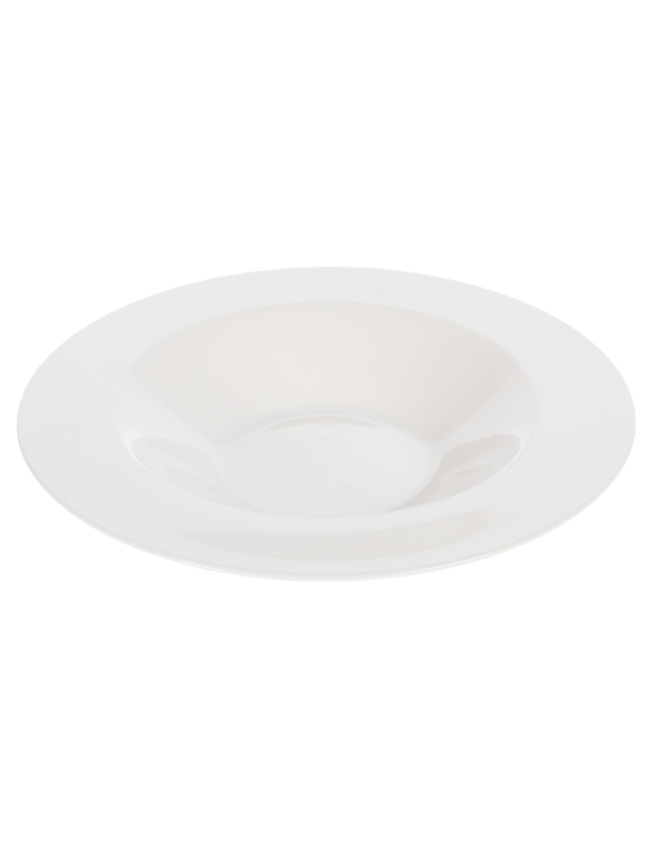 Plato sopa Fancy White de porcelana