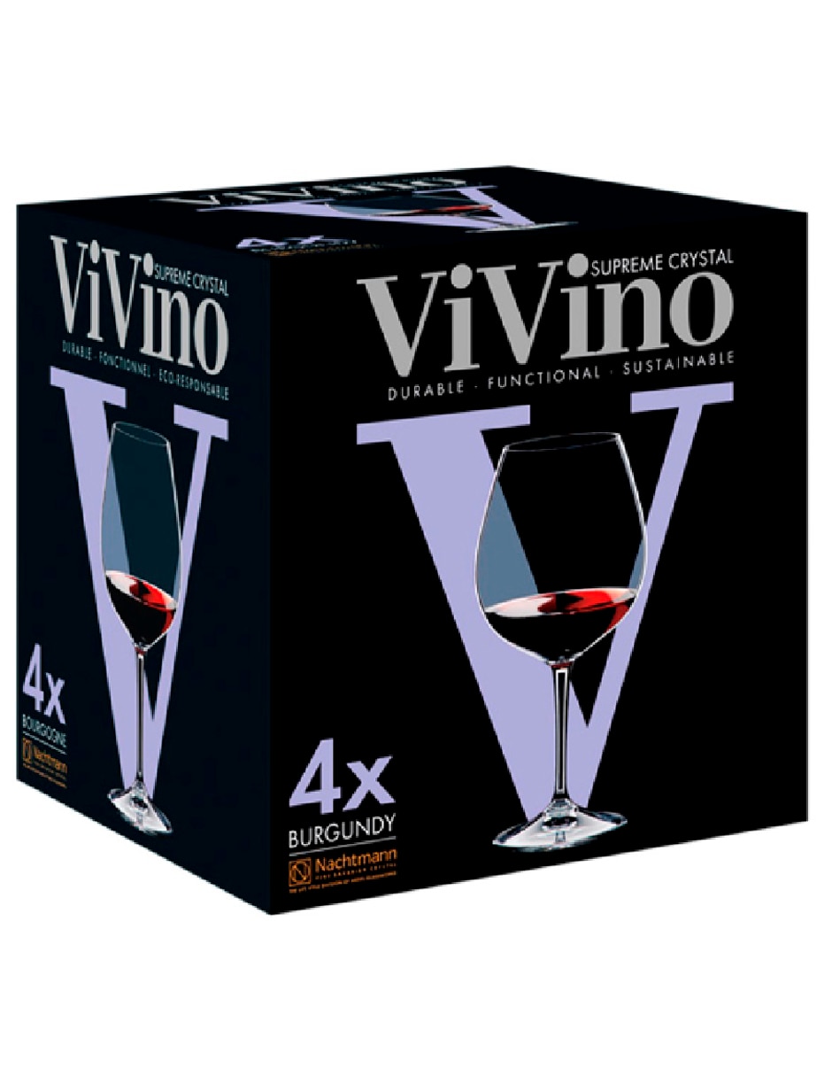 Set de copas universal Burgundy de cristal 4