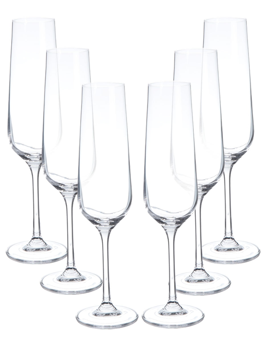 Set de copas para flauta Tori de cristal