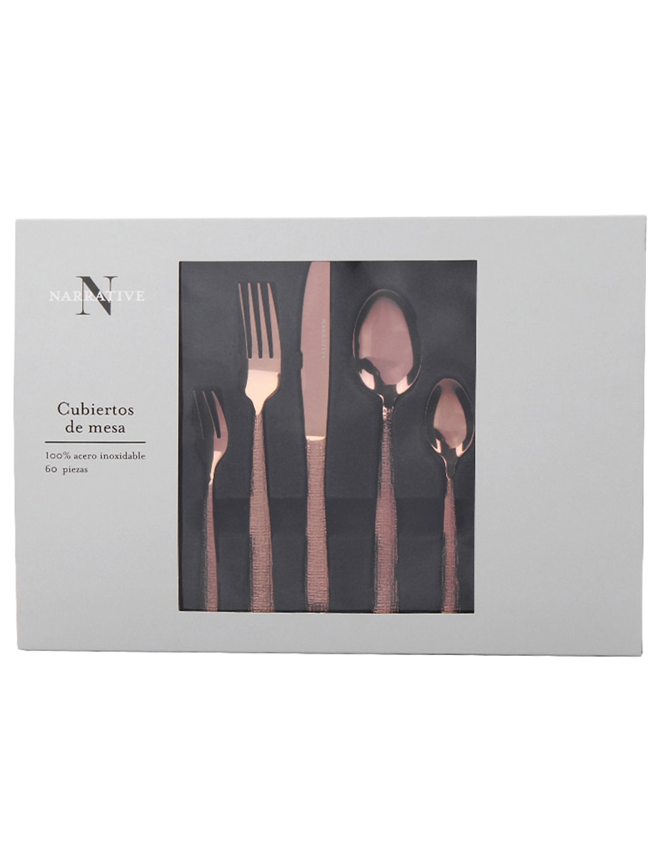 Set cubiertos Milan de acero 60 piezas 5