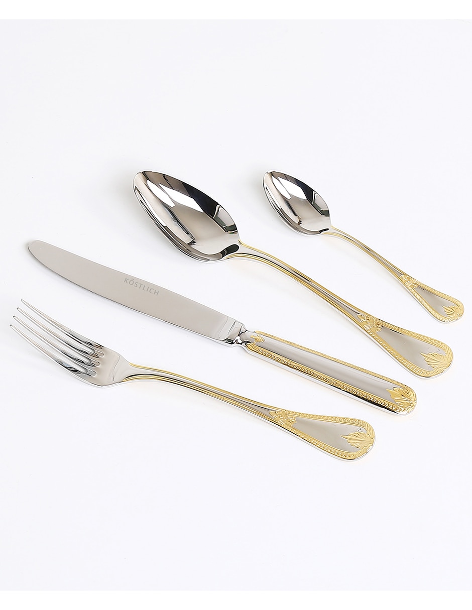 Set cubiertos Louis de acero inoxidable 48 piezas
