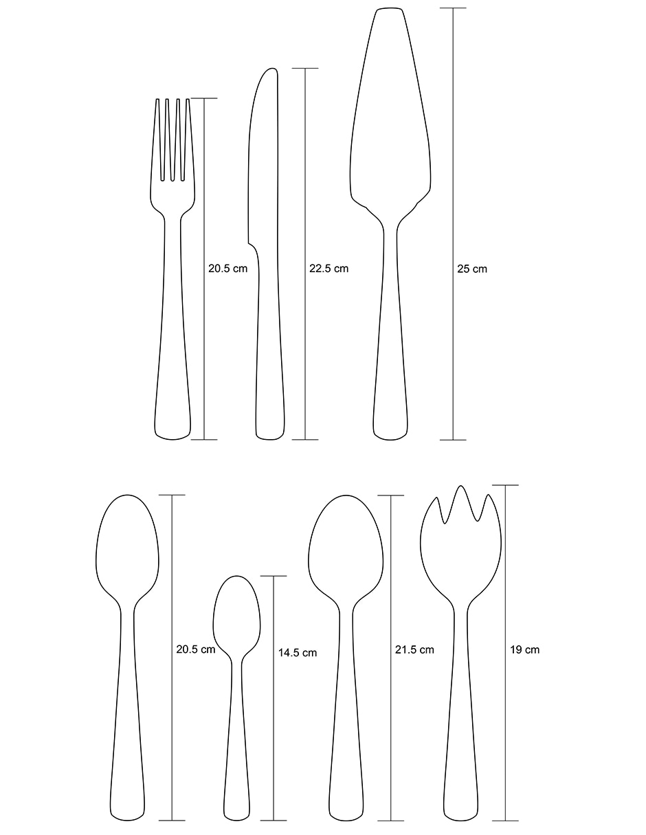 Set cubiertos de acero inoxidable 45 piezas 5