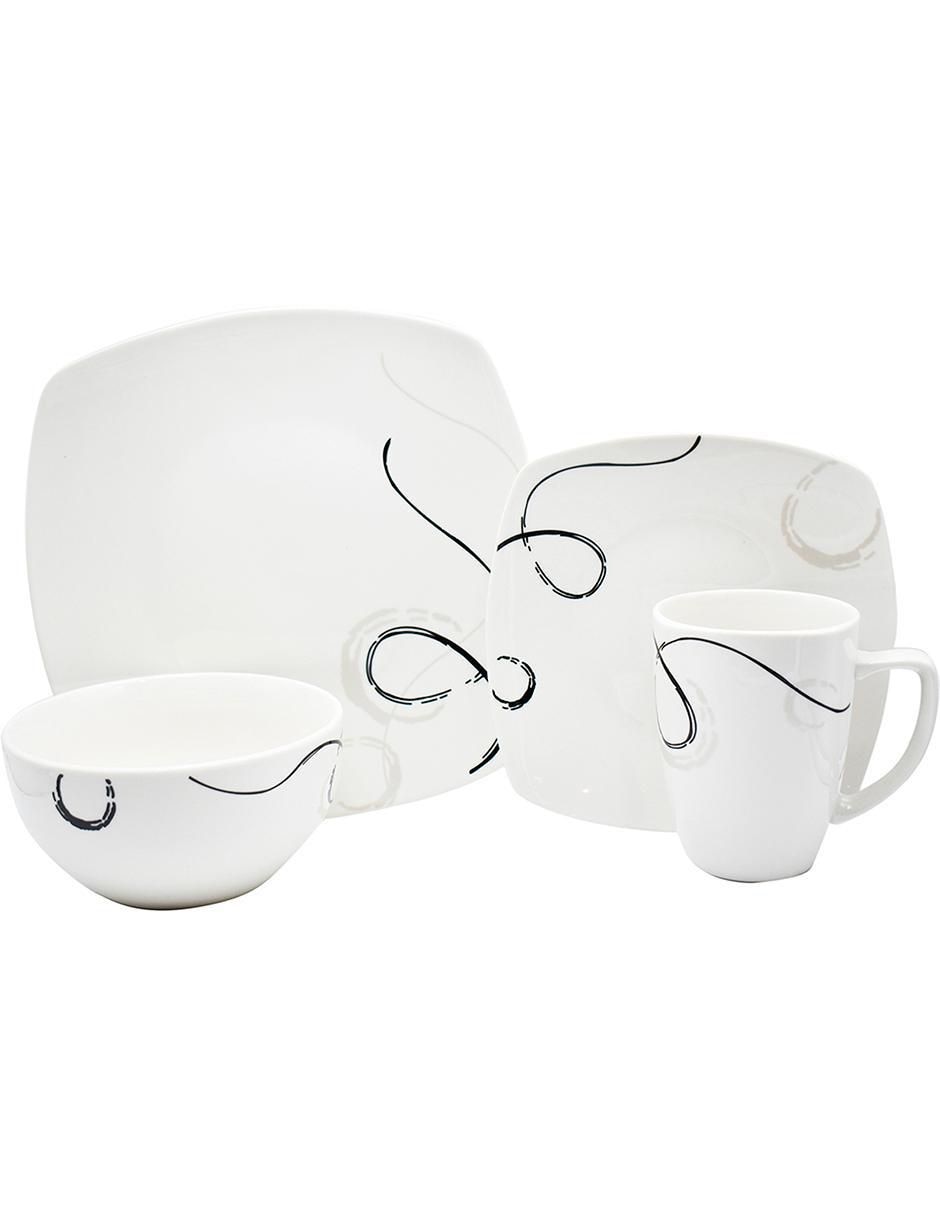 Vajilla cerrada 16 piezas porcelana 1
