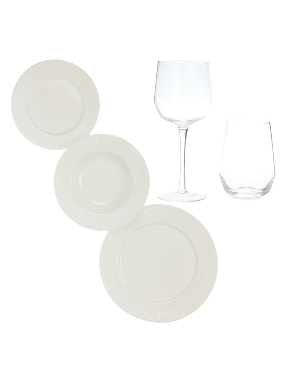 Vajilla renaldi de porcelana para 4 personas Vajilla renaldi de porcelana para 4 personas