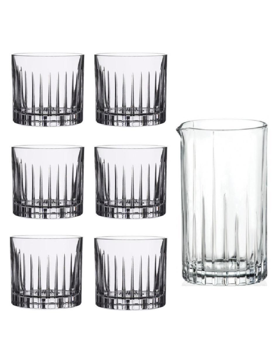 Vasos altos de vidrio coloreado para servicio de bebidas 12 piezas -  Renacimiento