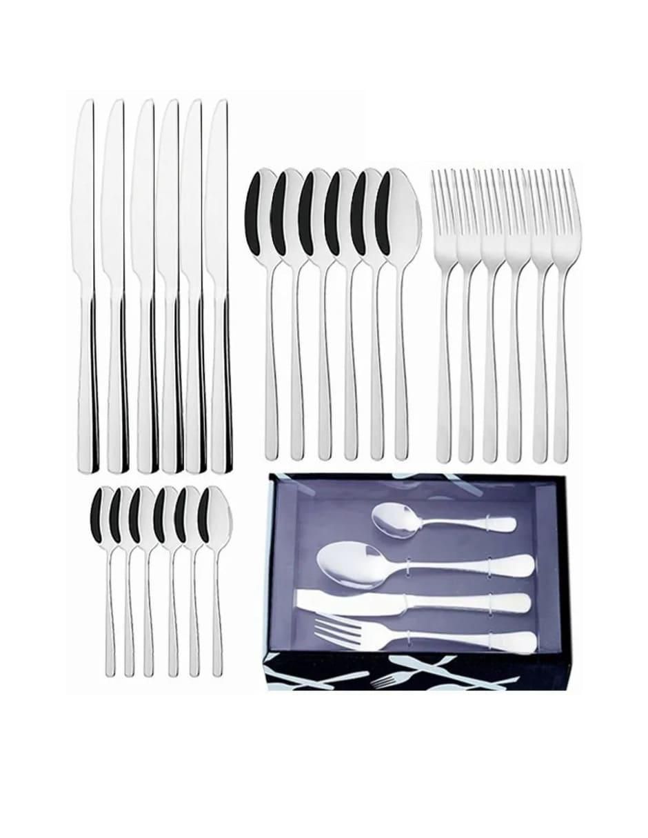 Set cubiertos de acero inoxidable 24 piezas