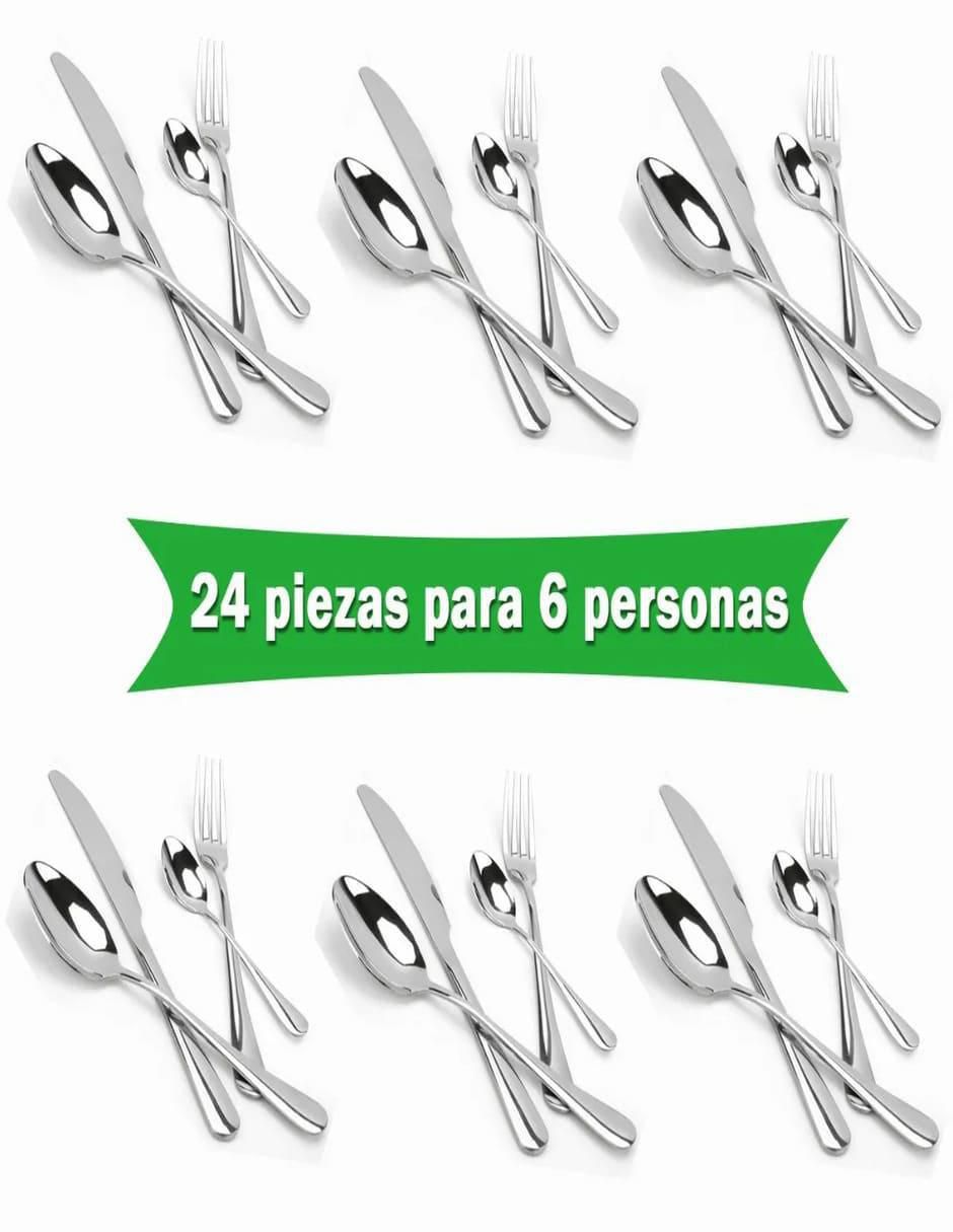 Set cubiertos de acero inoxidable 24 piezas 3