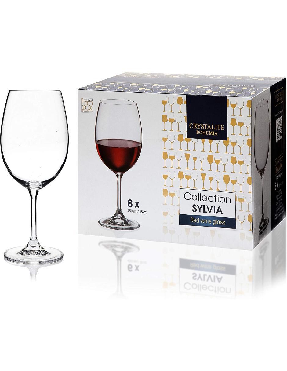 Sylvia 450 Juego De 6 Copas De Vidrio Para Vino. – Stovmex