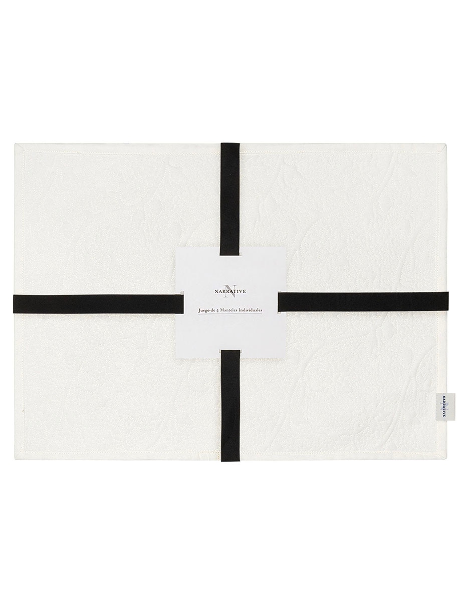 Set mantel individual rectangular de algodón Garo