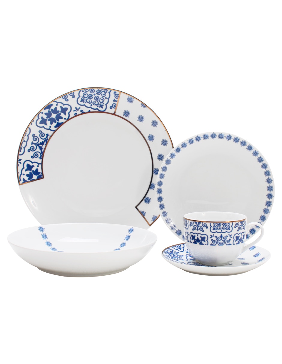 Vajilla cerrada Borja de porcelana para 4 personas 6