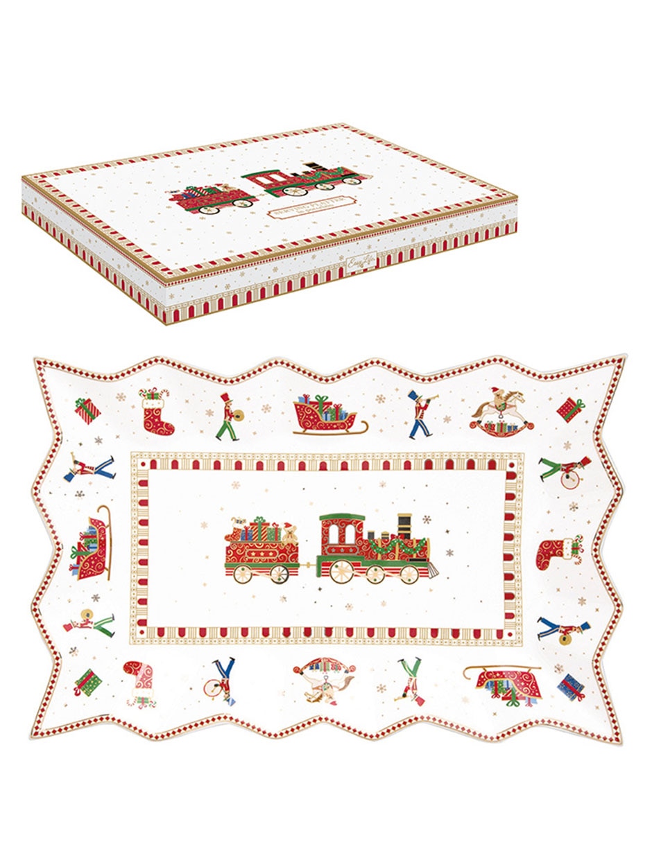 Platón navideño Polar Espress de porcelana 2