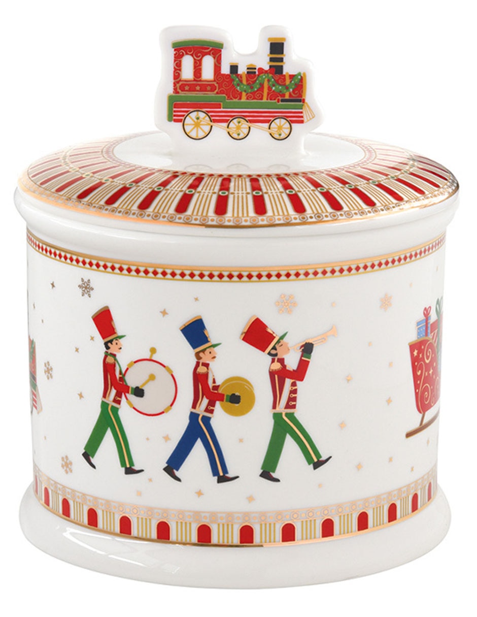 Contenedor navideño Polar Express de porcelana Contenedor navideño Polar Express de porcelana