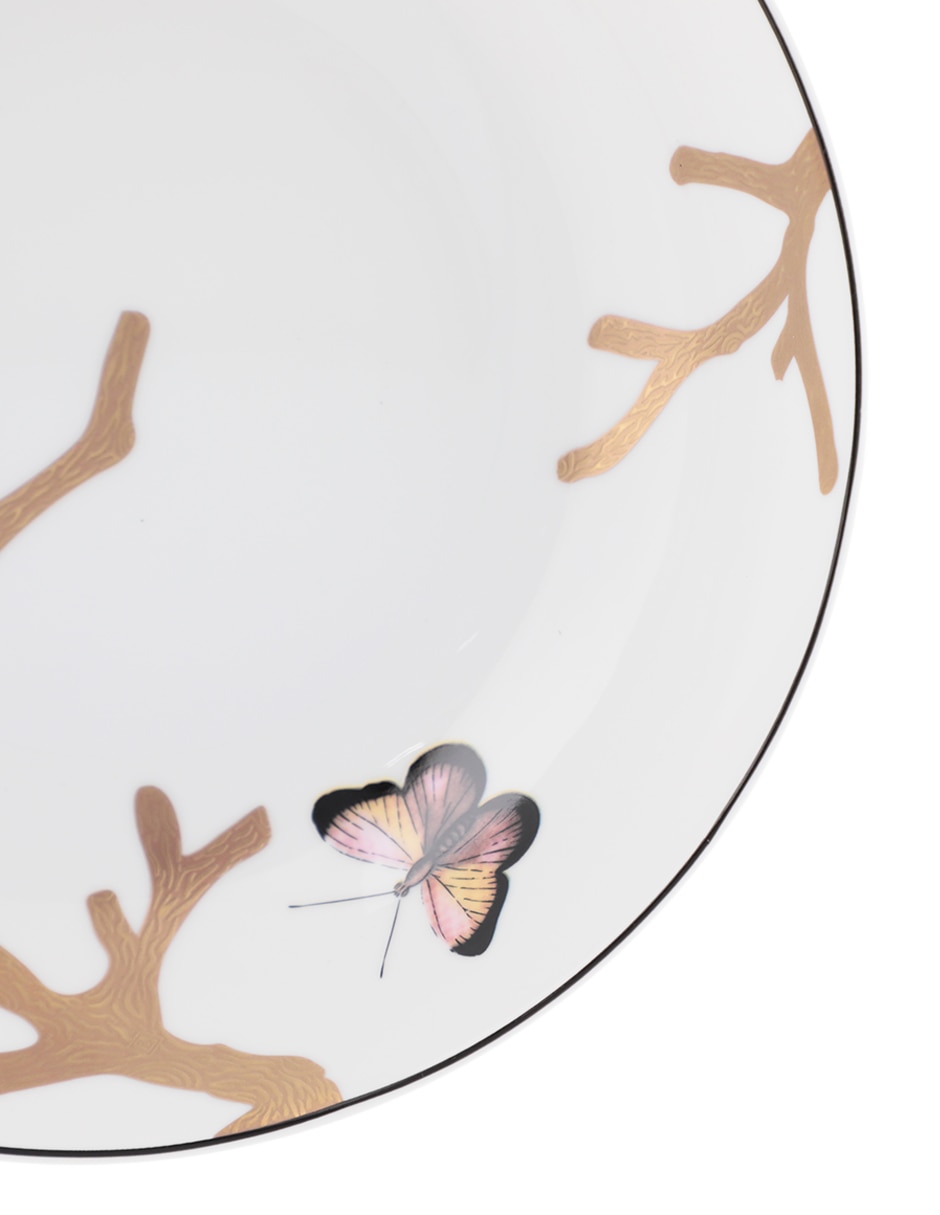 Plato sopa Aux Oiseaux de porcelana 4