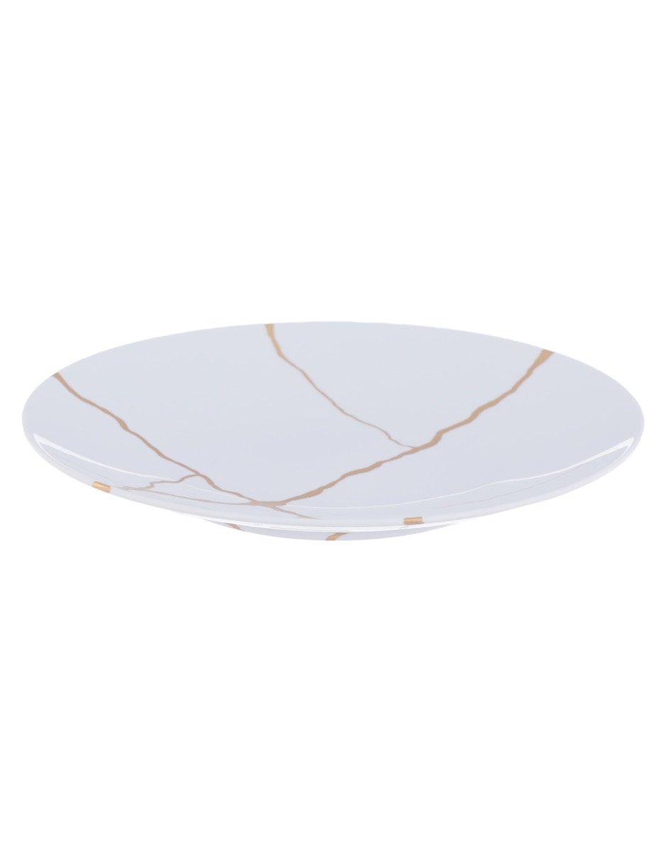Set platos Kintsugi de porcelana 6 piezas 2