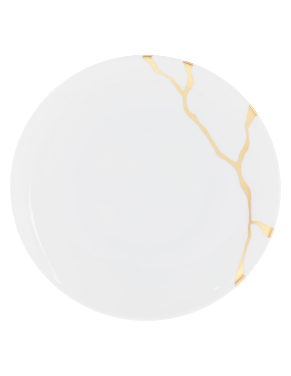 Plato pan Kintsugi de porcelana 2