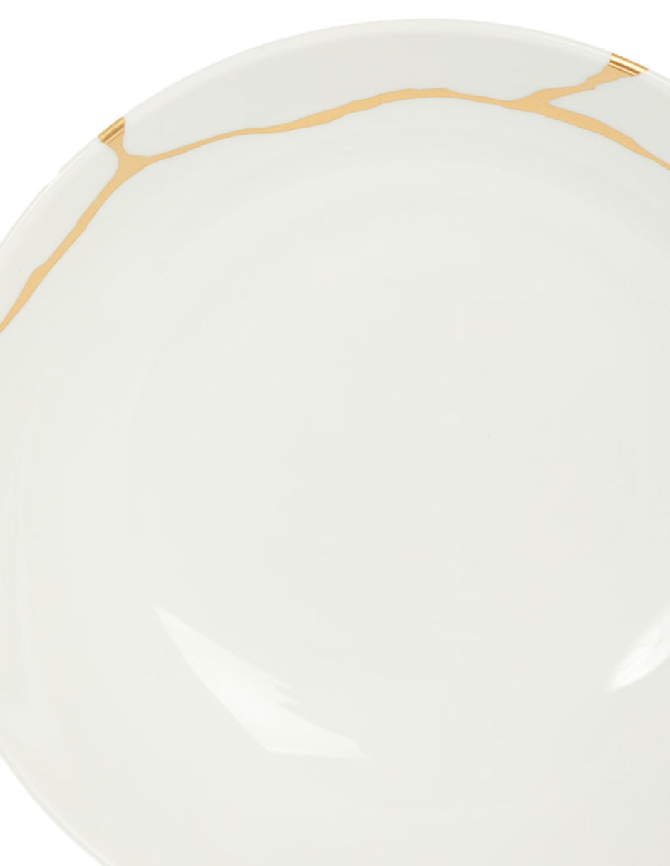 Plato sopa Kintsugi de porcelana 3