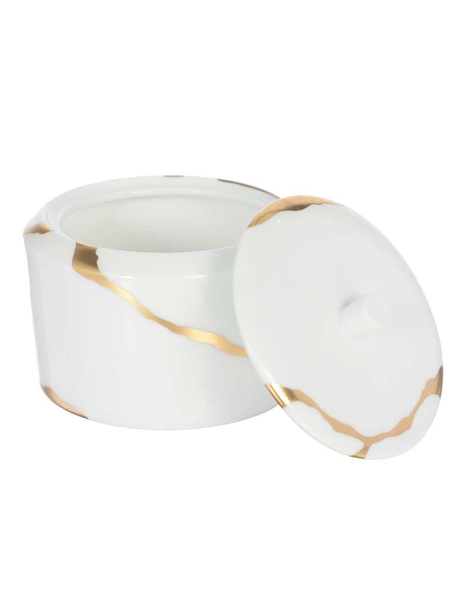 Azucarera Kintsugi de porcelana 2