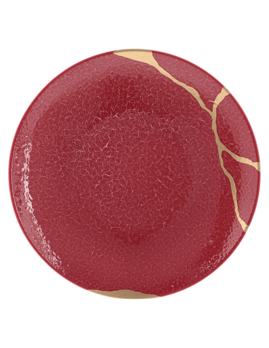 Plato ensalada Kintsugi Emperor de porcelana 2
