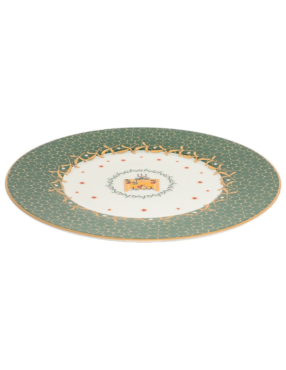 Set platos navideño Noel de porcelana 4 piezas 2