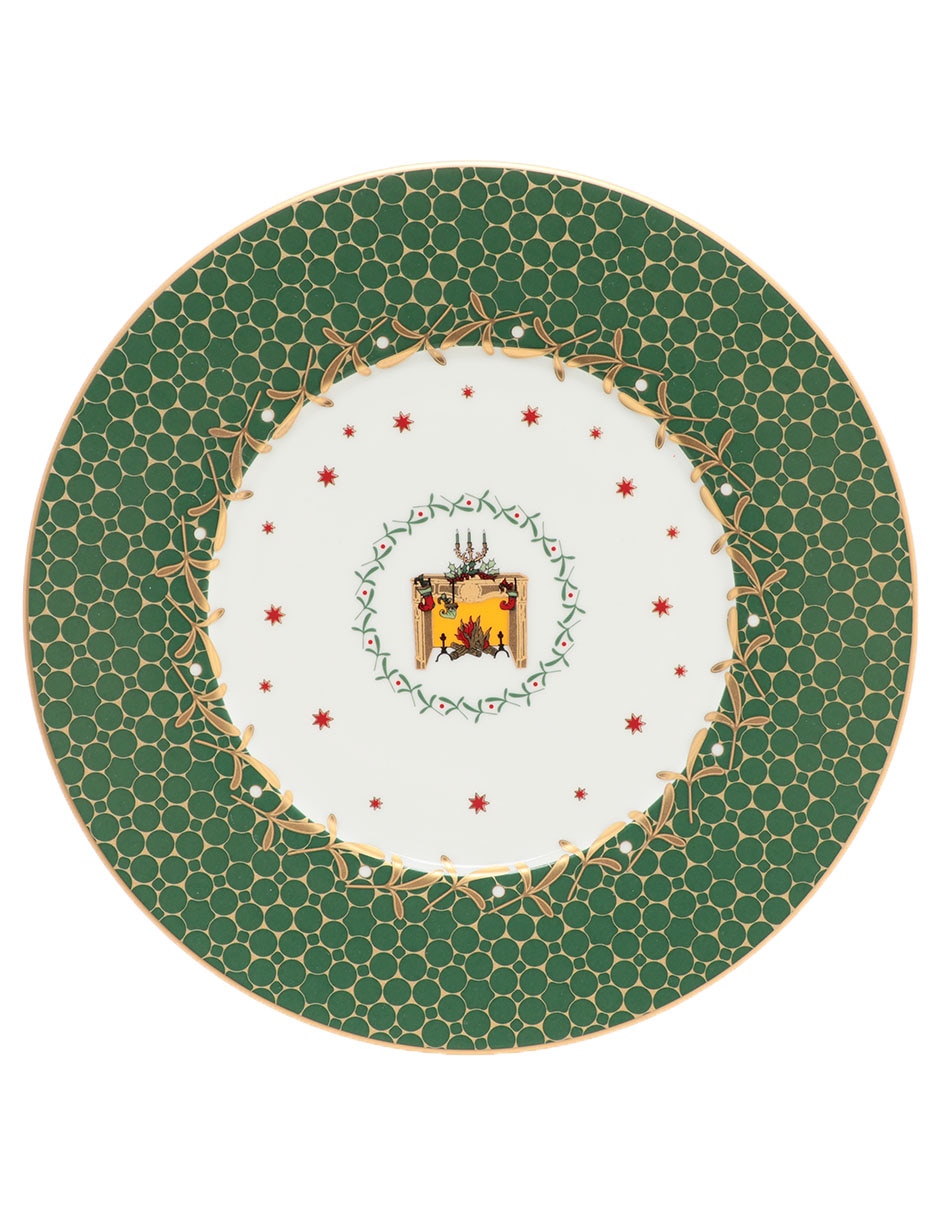 Set platos navideño Noel de porcelana 4 piezas 3
