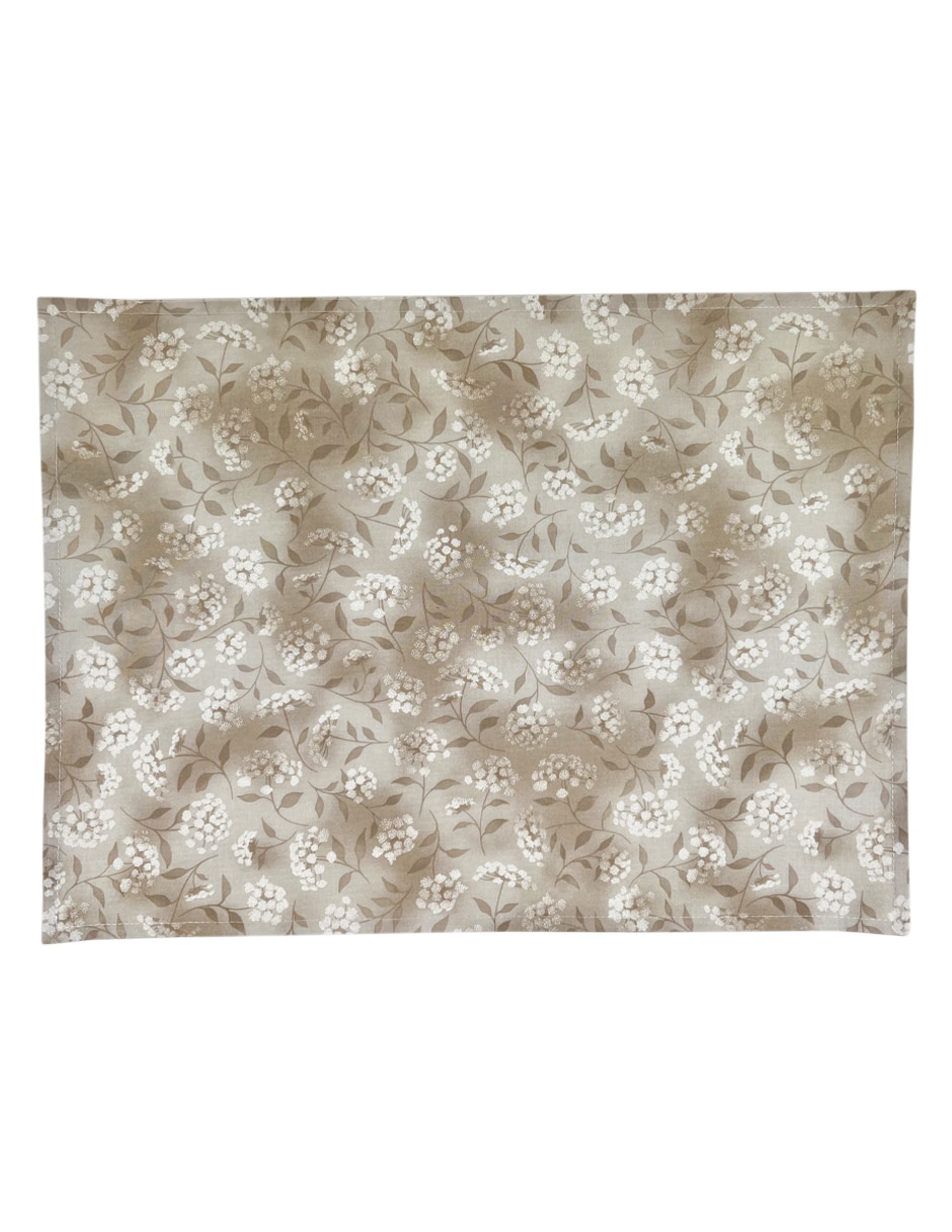 Mantel individual rectangular de algodón Fusión