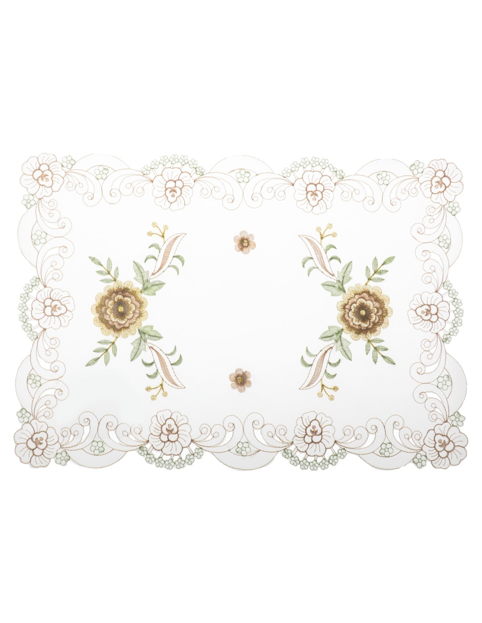 Mantel individual rectangular de poliéster Pensamientos