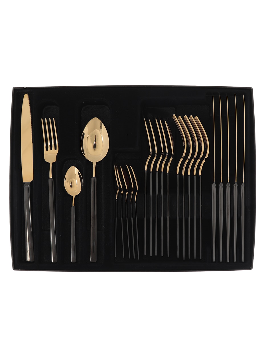 Set cubiertos Vintage de acero inoxidable 24 piezas 3