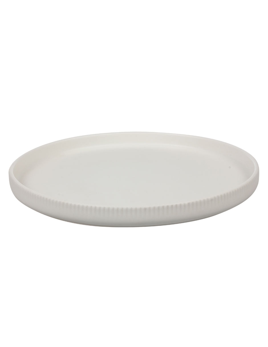 Plato ensalada Stripes de porcelana