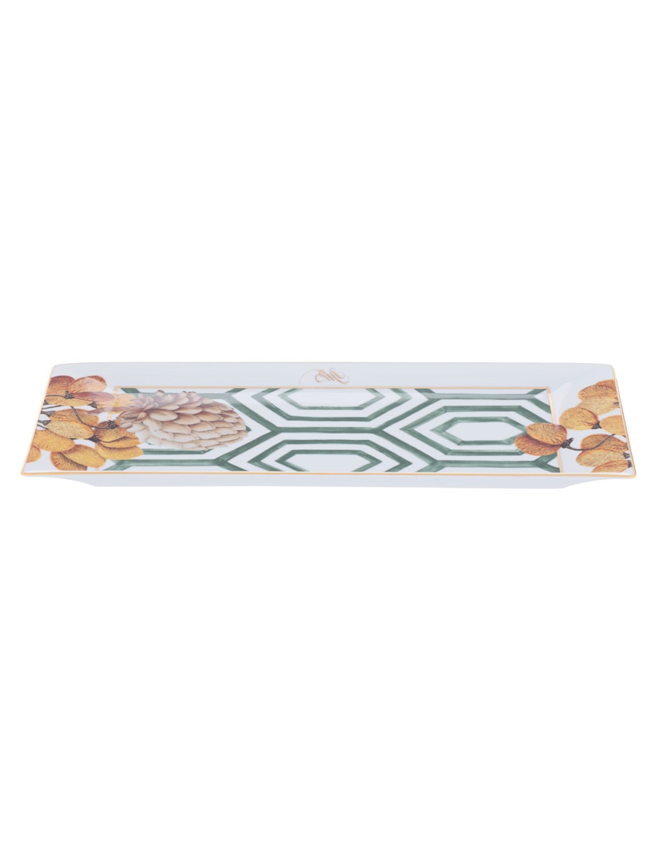 Bandeja decorativa Amazonia de porcelana