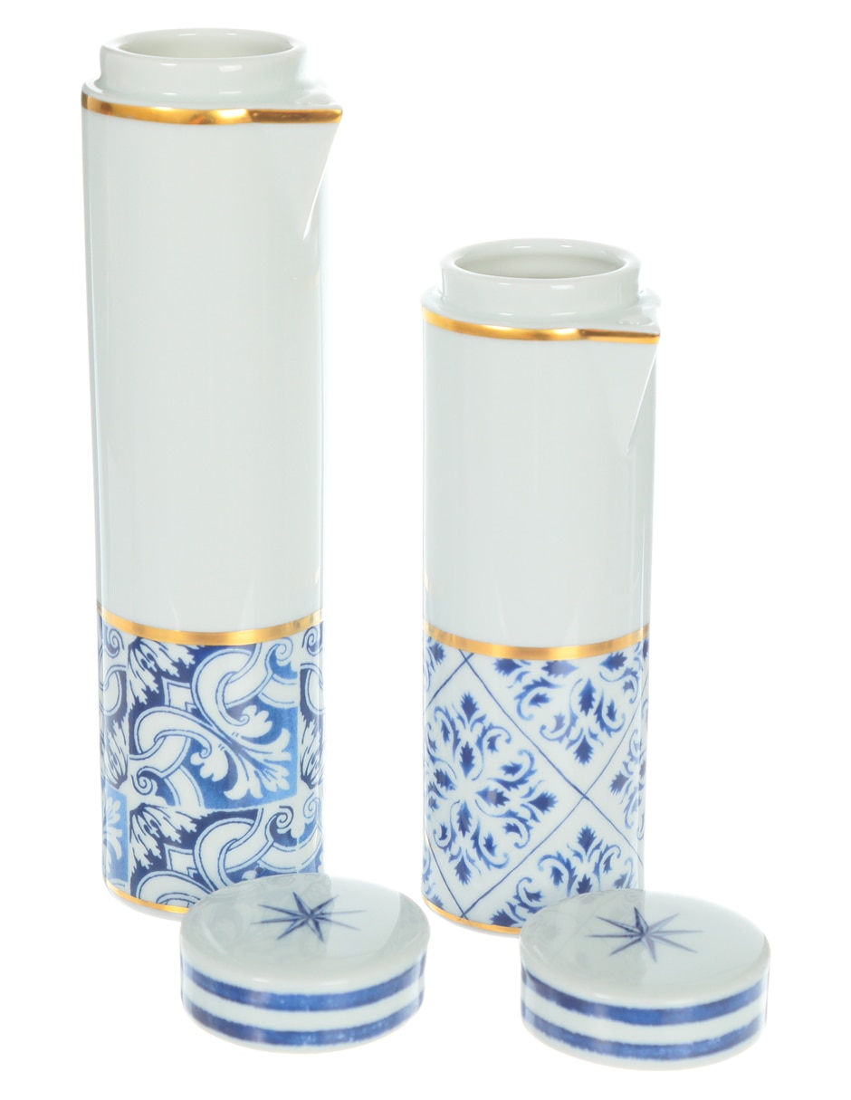 Set de aceite y vinagre Transatlántica de porcelana 2