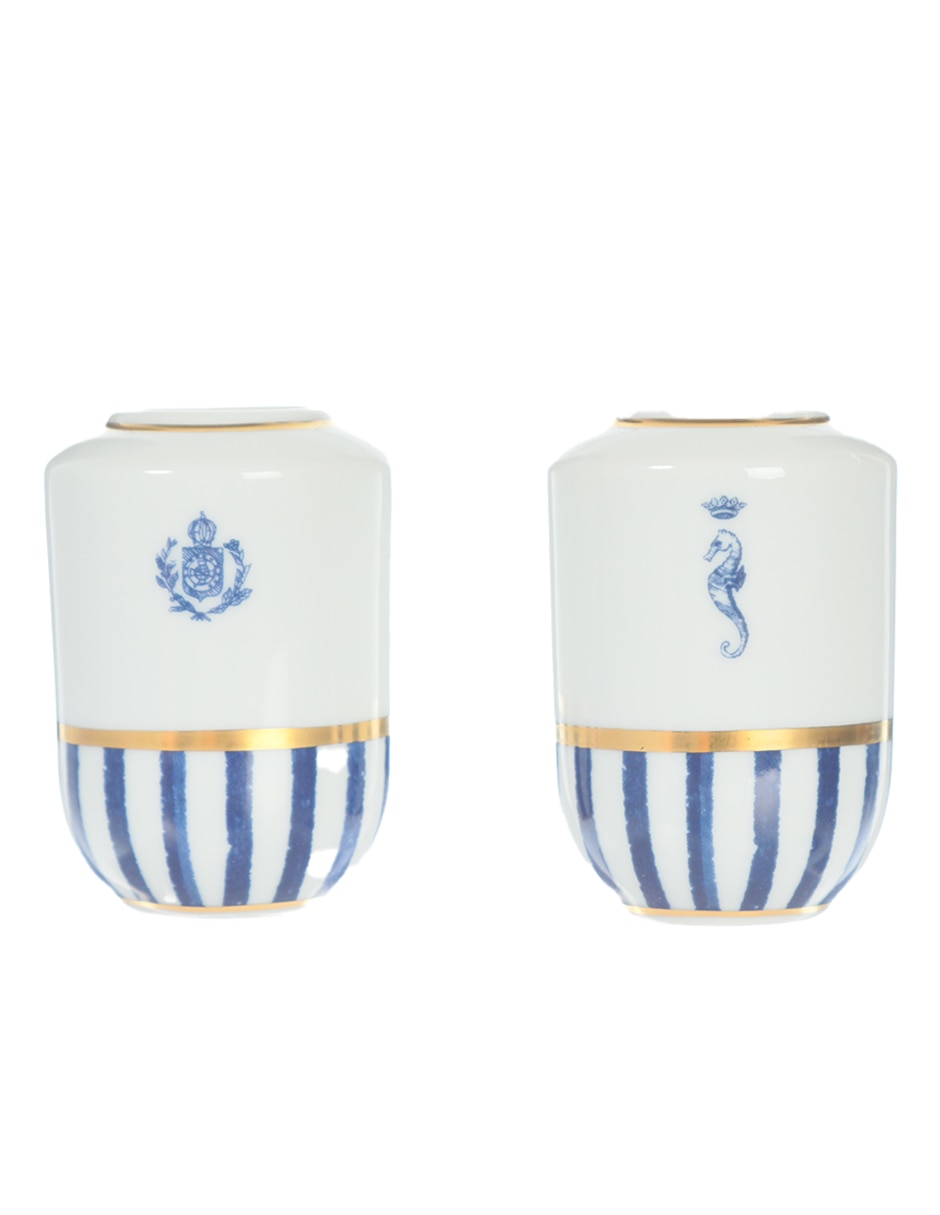 Set salero y pimentero Transatlántica de porcelana Set salero y pimentero Transatlántica de porcelana