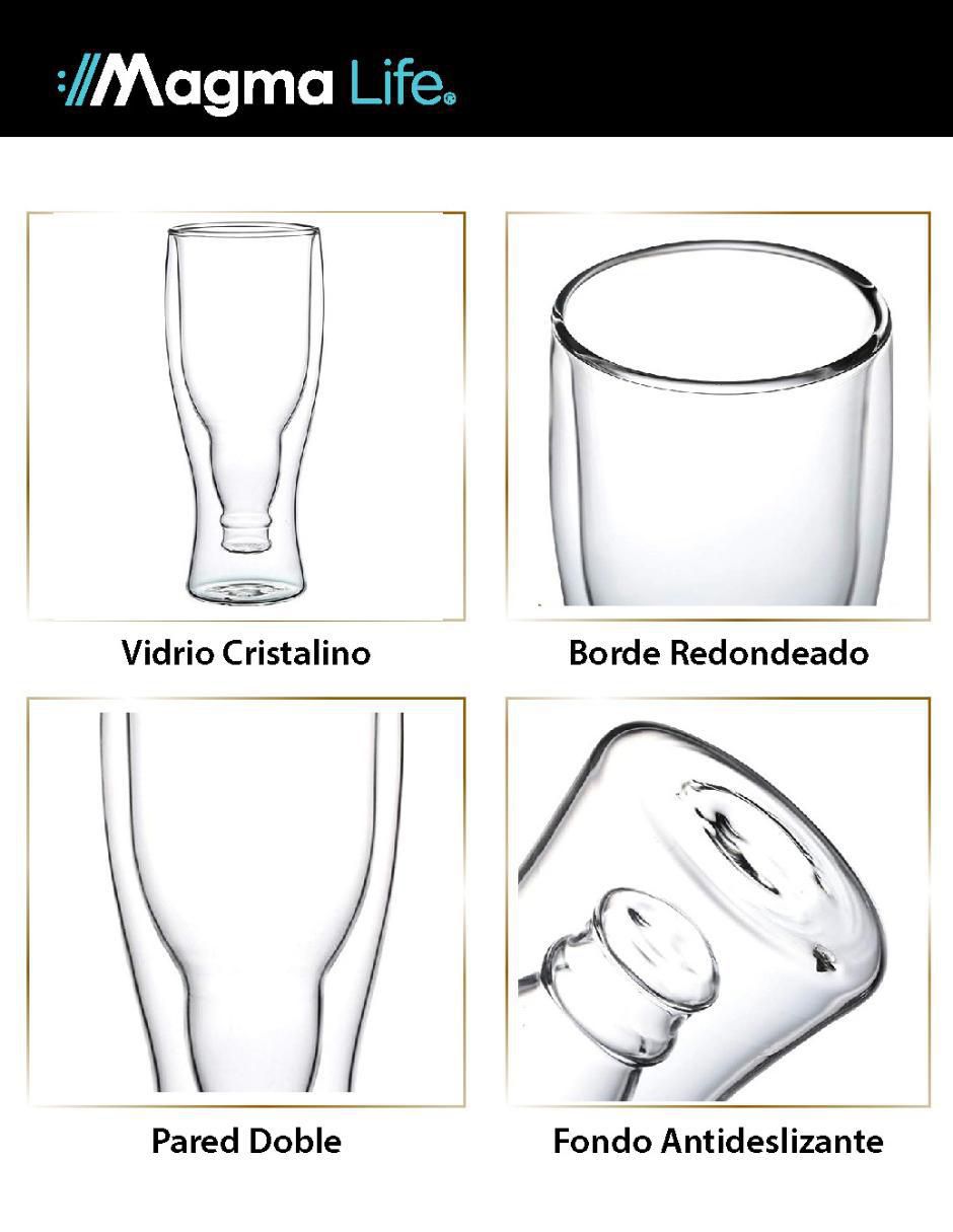 Set vaso Doble Pack de vidrio con 2 piezas 2