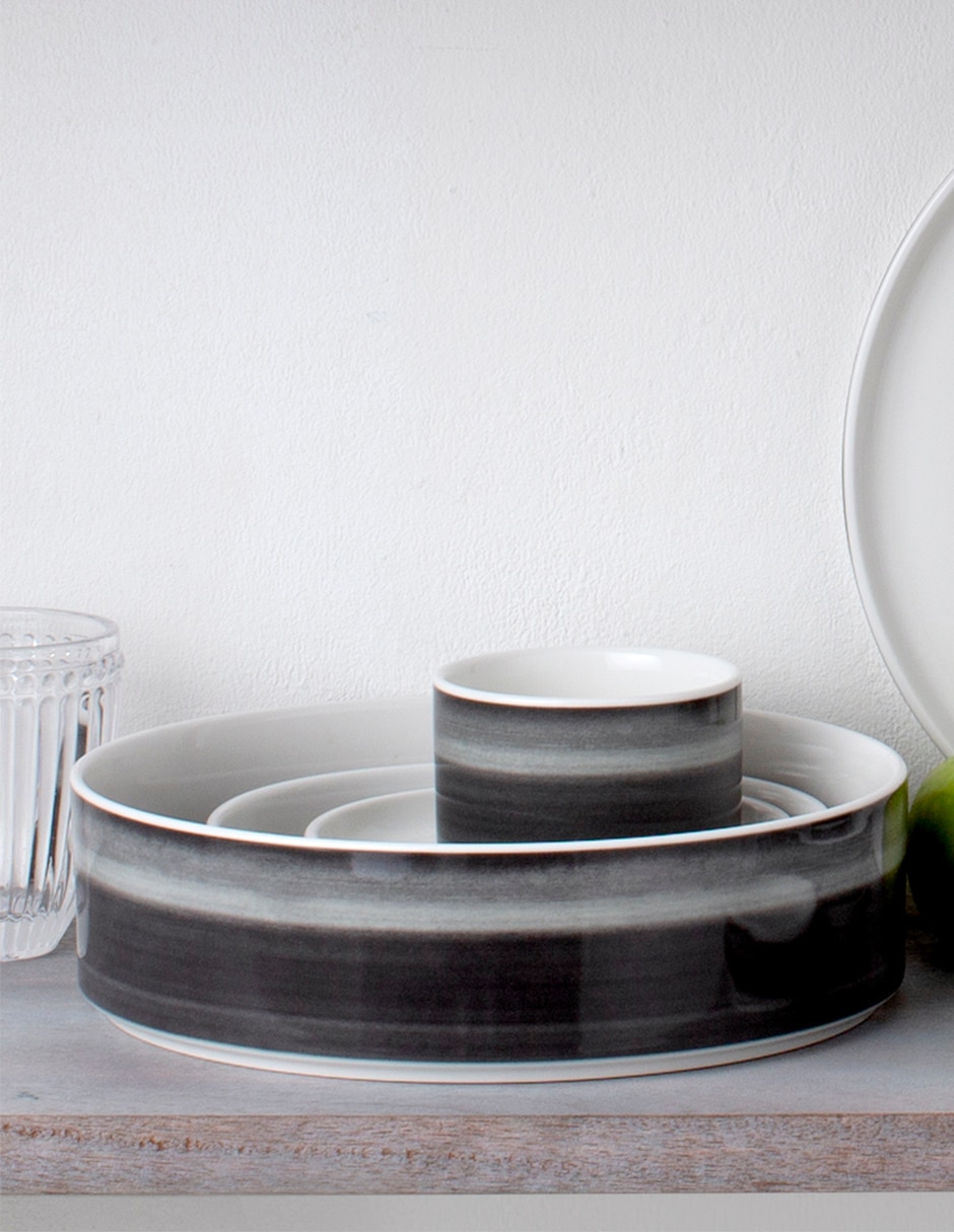 Bowl Stax Ombre Jet de porcelana 3