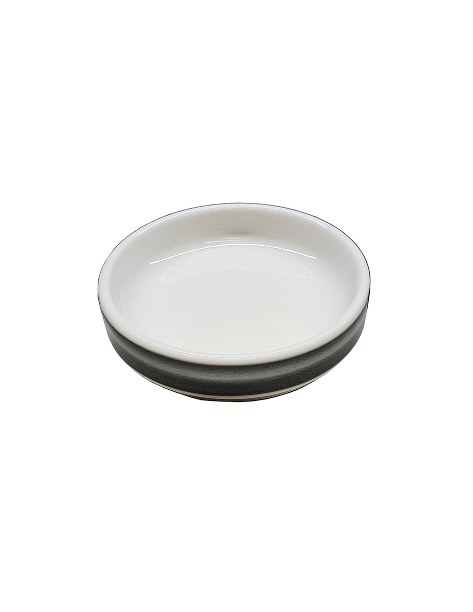 Plato postre Stax Ombre Jet de porcelana