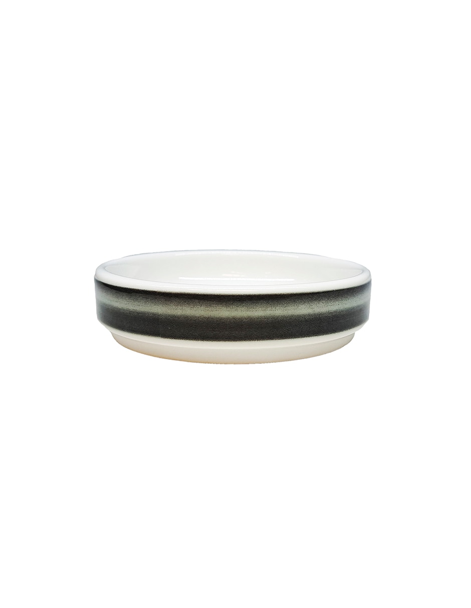 Plato postre Stax Ombre Jet de porcelana 2