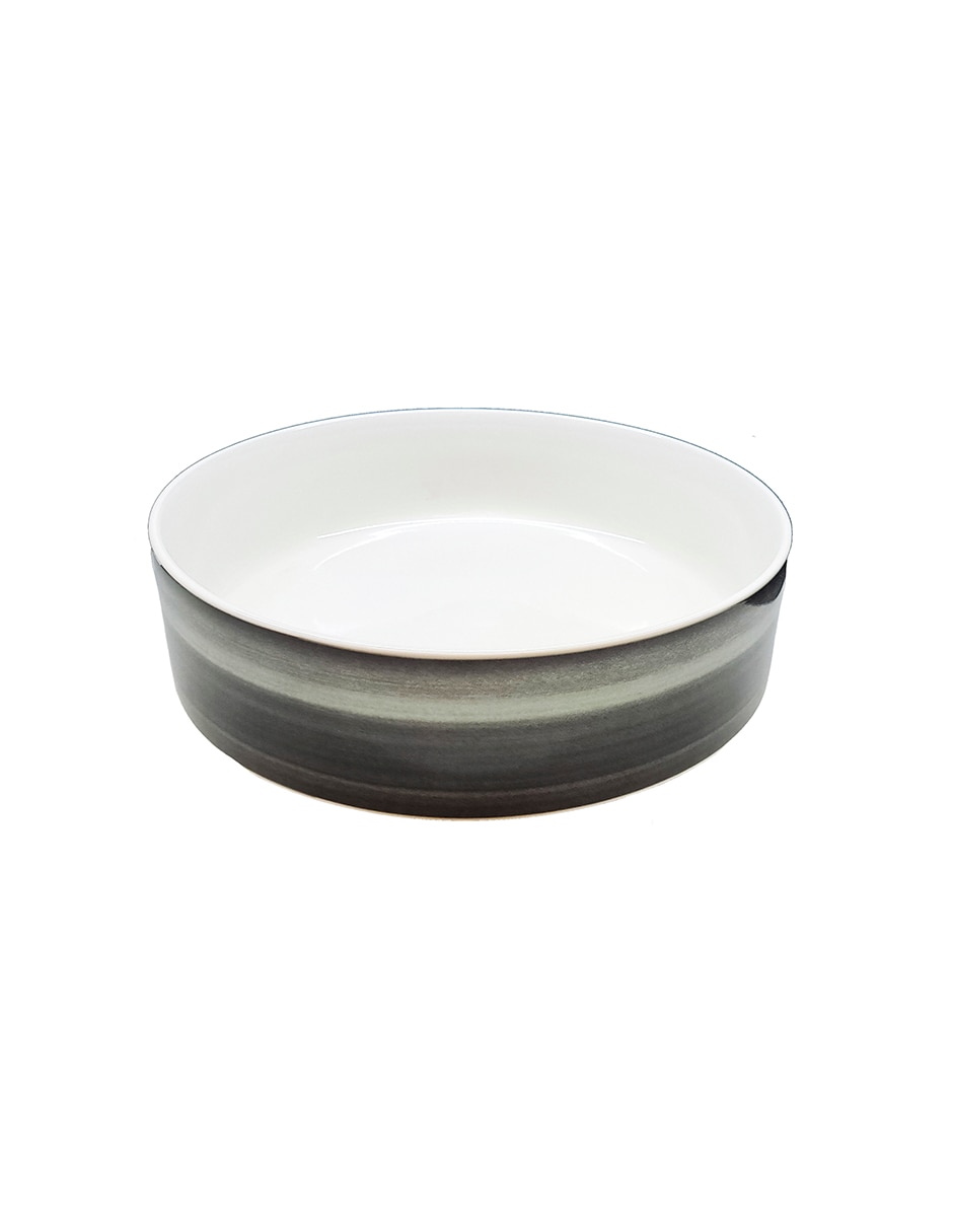 Plato postre Stax Ombre Jet de porcelana