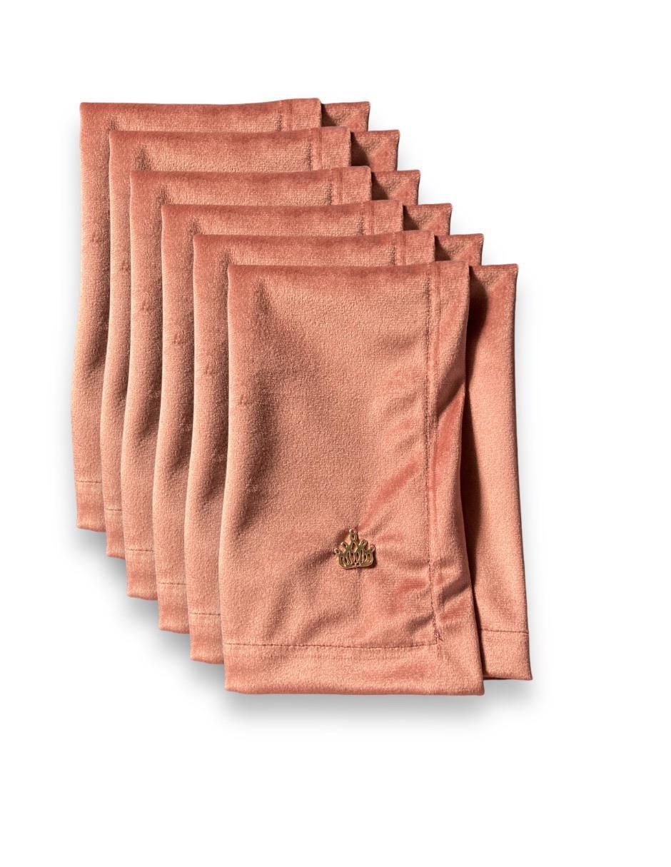 Set servilleta Velvet Soft Touch Terciopelo de poliéster 6 piezas