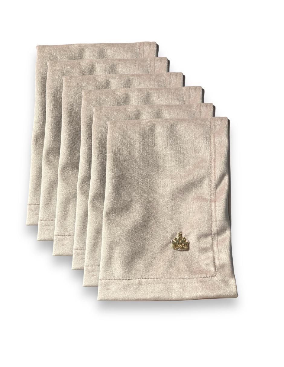 Set servilleta Velvet Soft Touch Terciopelo de poliéster 6 piezas
