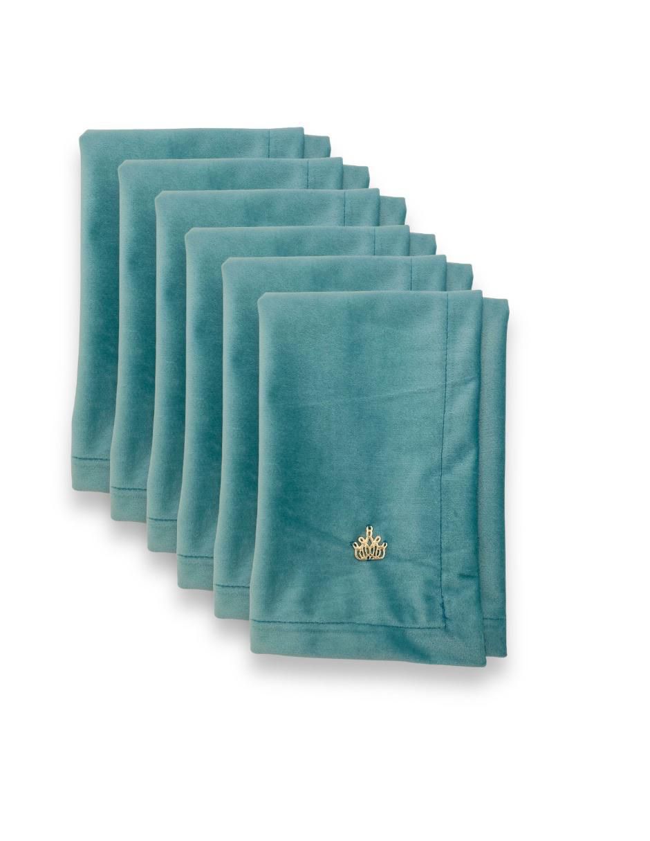 Set servilleta Velvet Soft Touch Terciopelo de poliéster 6 piezas Set servilleta Velvet Soft Touch Terciopelo de poliéster 6 piezas