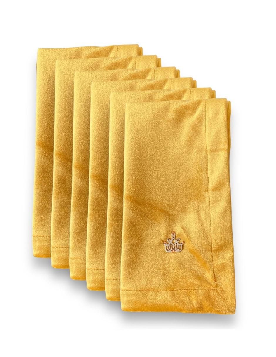 Set servilleta Velvet Soft Touch Terciopelo de poliéster 6 piezas