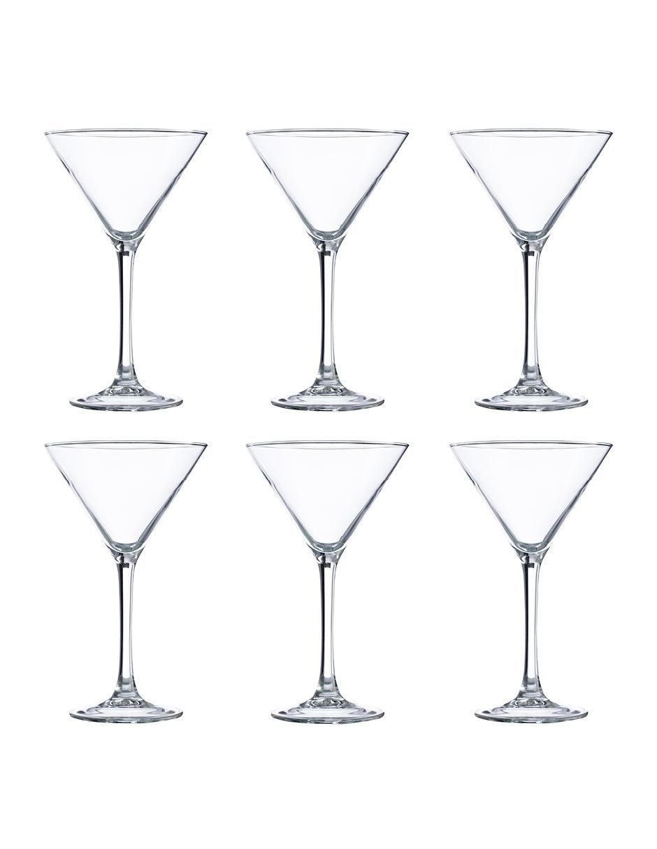 Set de copas para martini de cristal