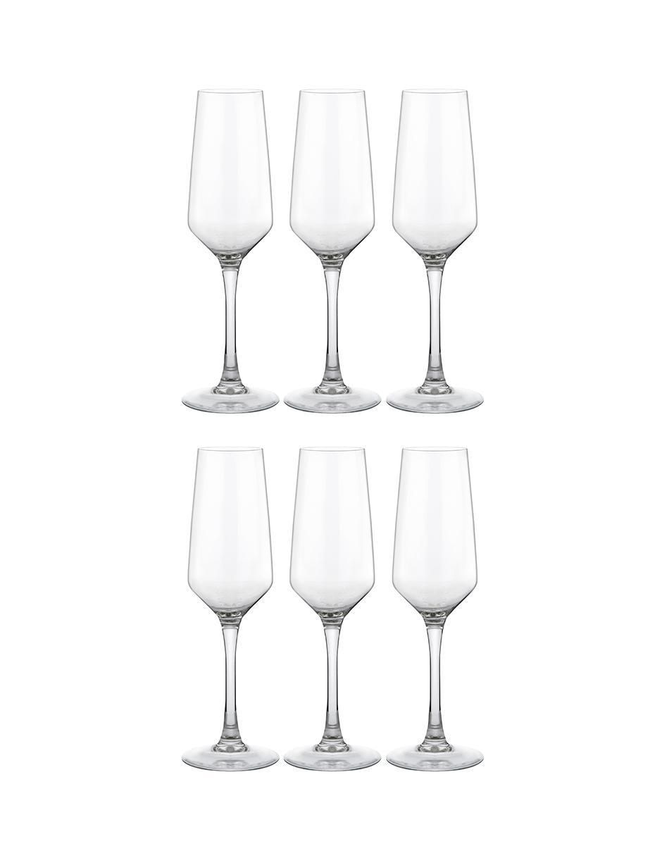 Set de copas para champán de cristal Set de copas para champán de cristal