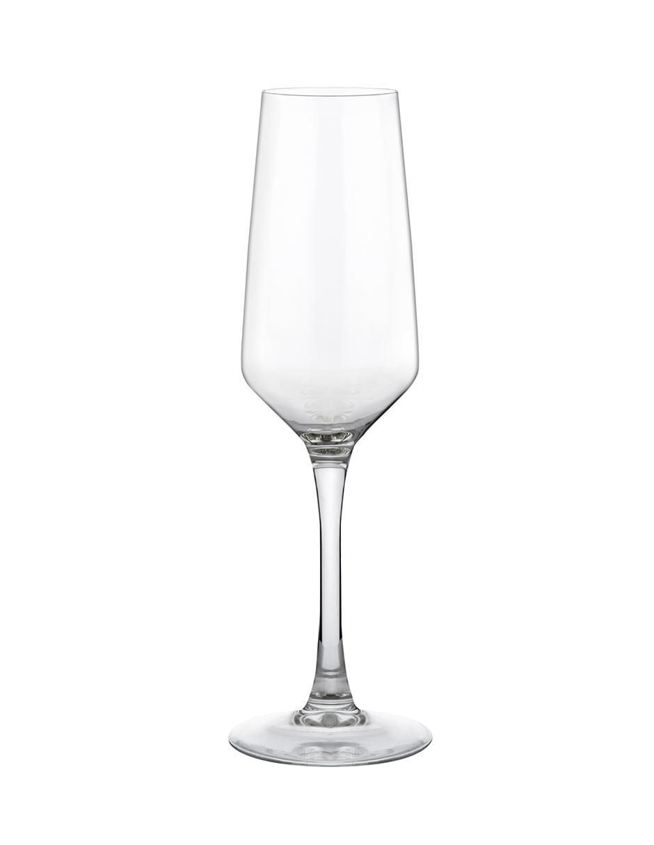 Set de copas para champán de cristal 4