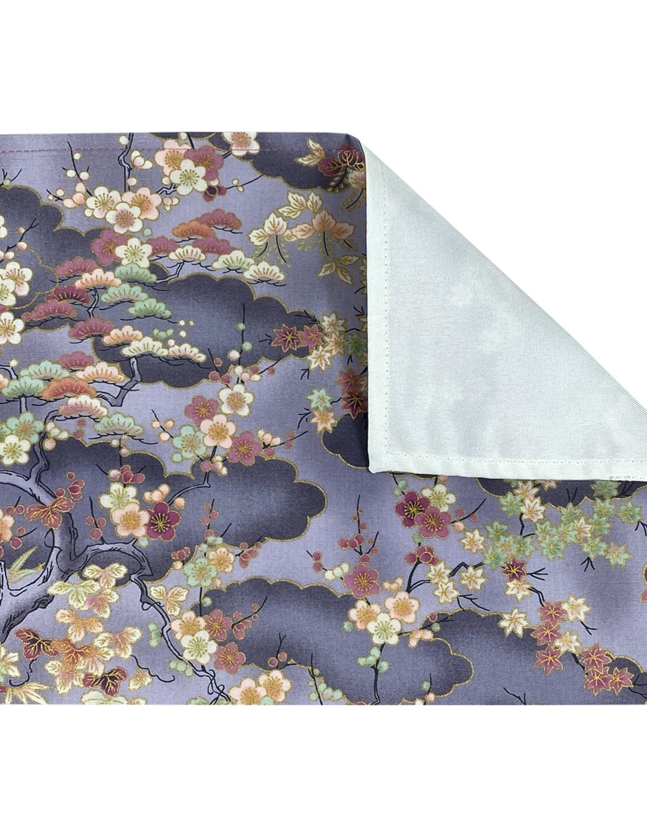 Mantel individual rectangular de algodón Fog 2