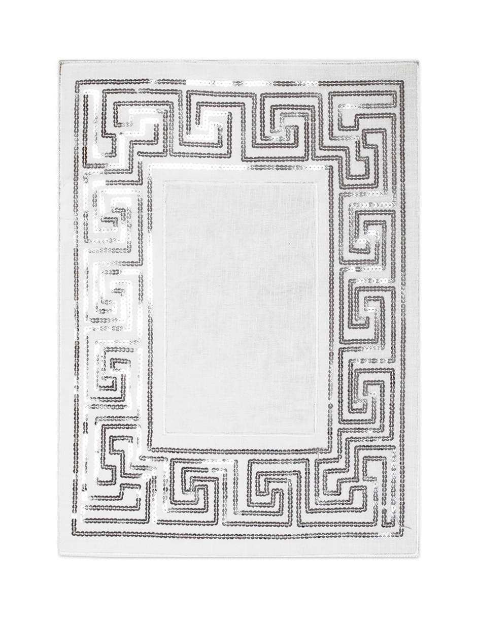 Mantel individual rectangular de poliéster Cristina