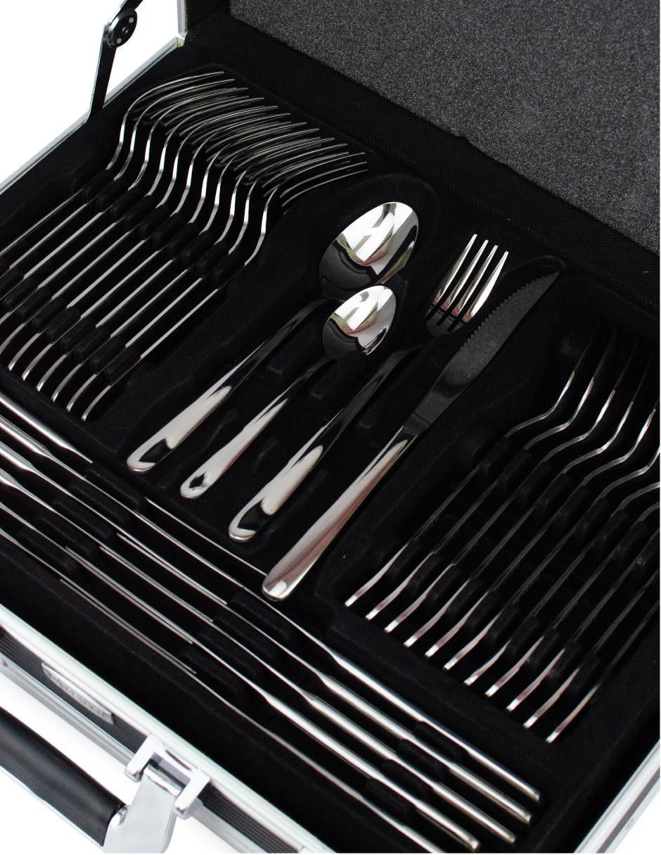 Set cubiertos Krïeger de acero inoxidable 75 piezas 2