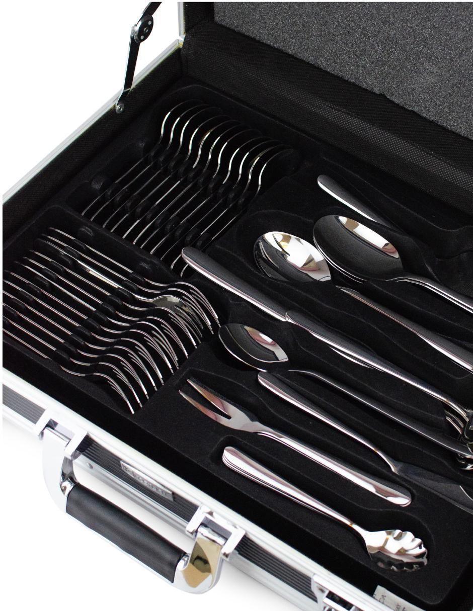 Set cubiertos Krïeger de acero inoxidable 75 piezas 4