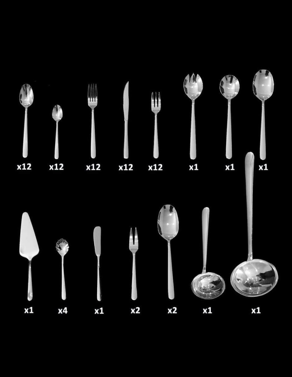 Set cubiertos Krïeger de acero inoxidable 75 piezas 9