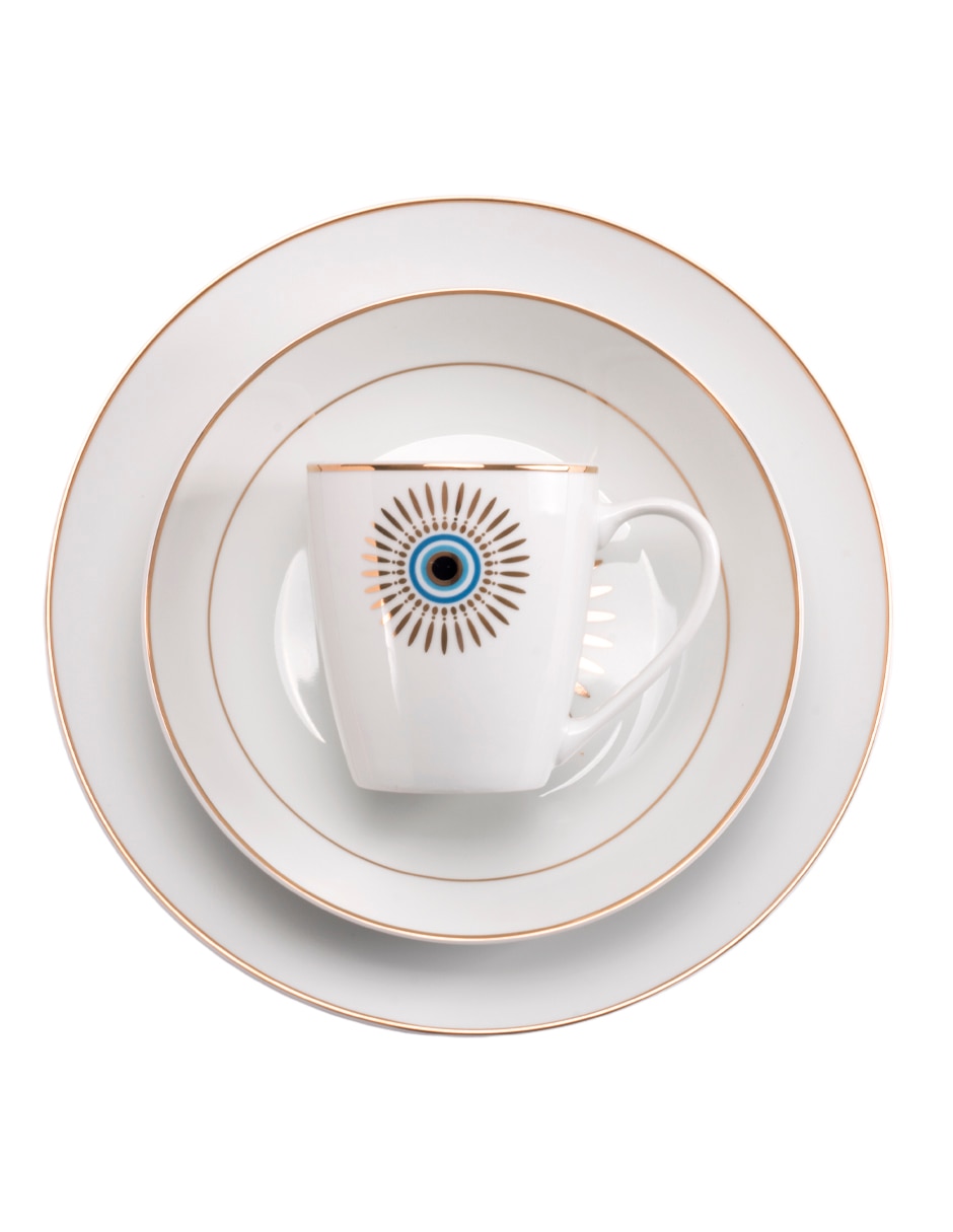 Vajilla cerrada trente de porcelana para 4 personas 2